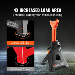 VEVOR ratchet bar locking mechanism view highlighting double-lock safety for secure height