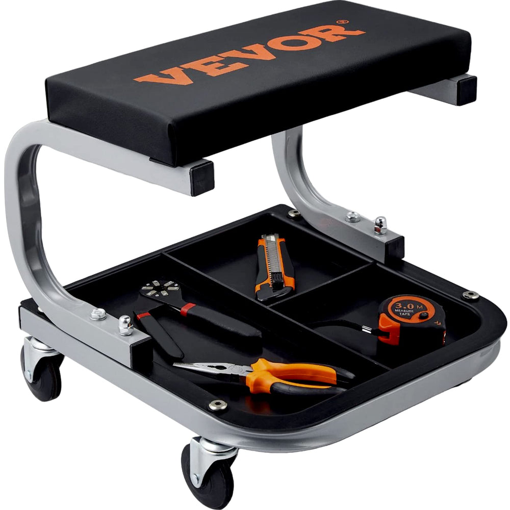 VEVOR rolling creeper being wiped clean benefit easy maintenance after greasy jobs