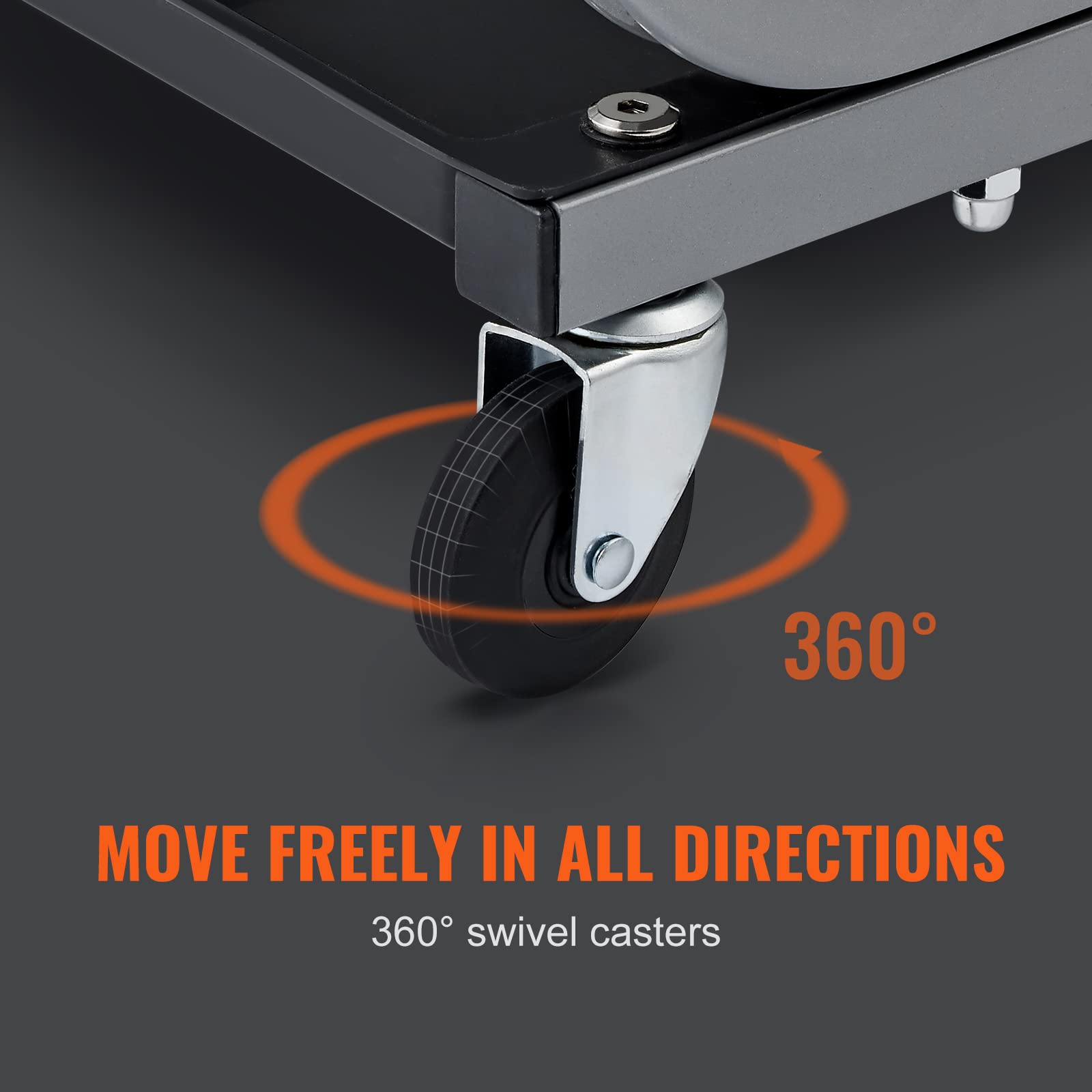 VEVOR rolling creeper under-seat tray with divided compartments benefit organized tool storage