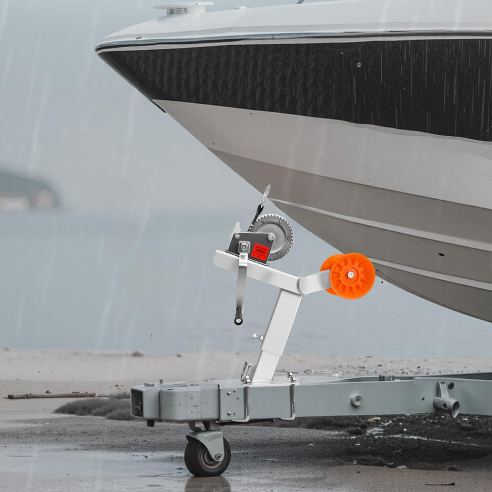 VEVOR scale comparison with boat on trailer showing suitability for small craft