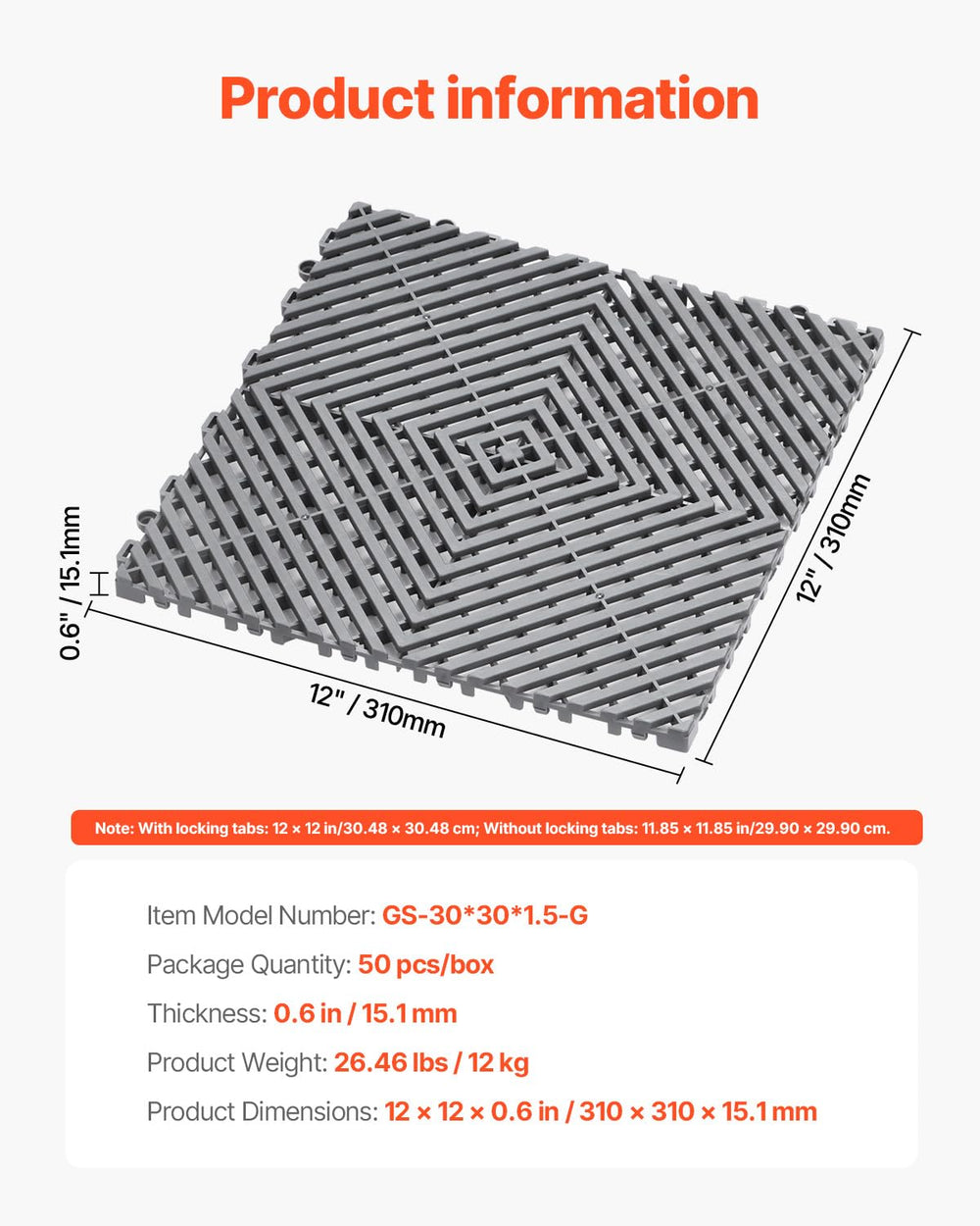 VEVOR shower floor application showing non-slip drainage for wet rooms
