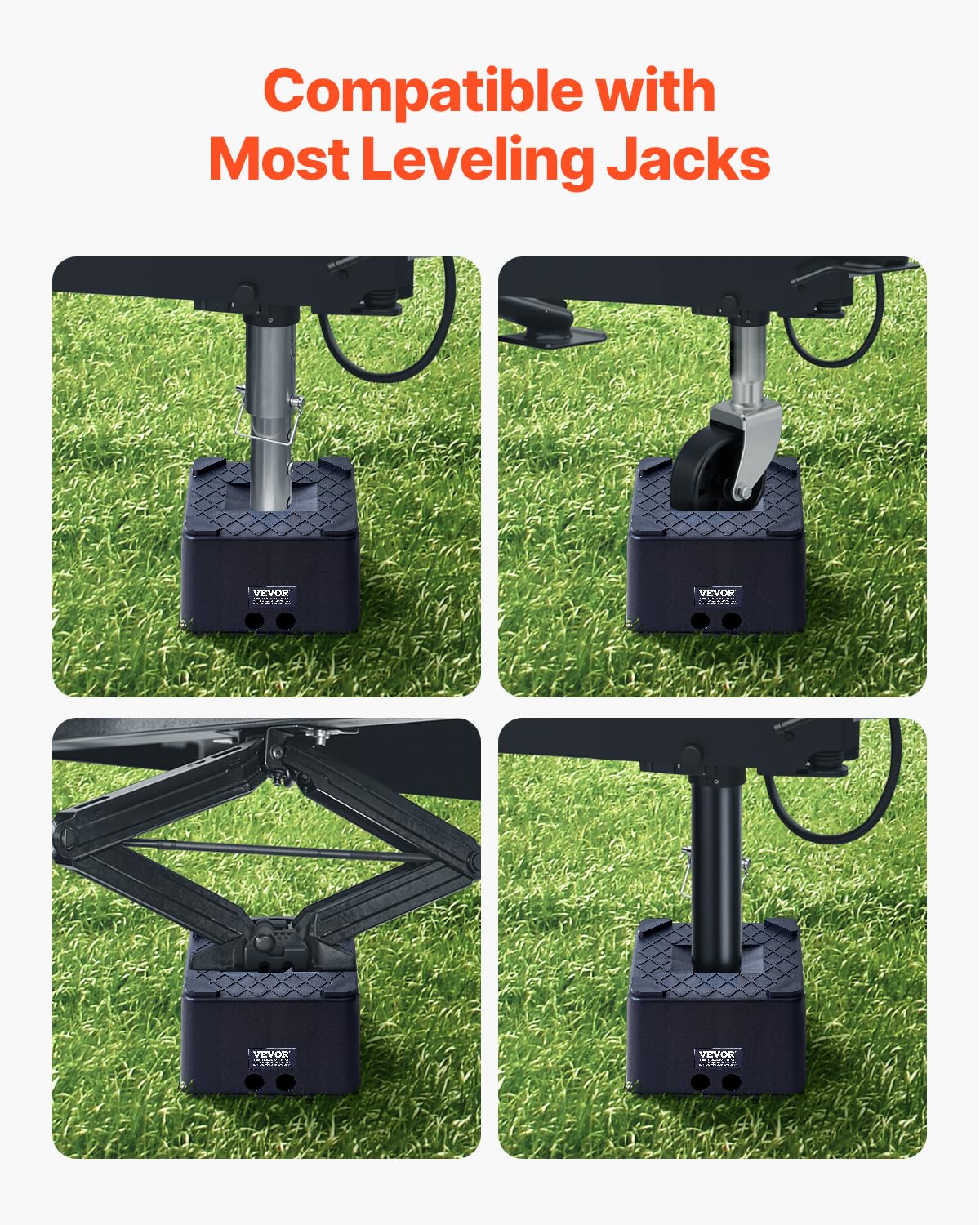 VEVOR side profile showing 6-inch height and scale for accurate leveling benefit