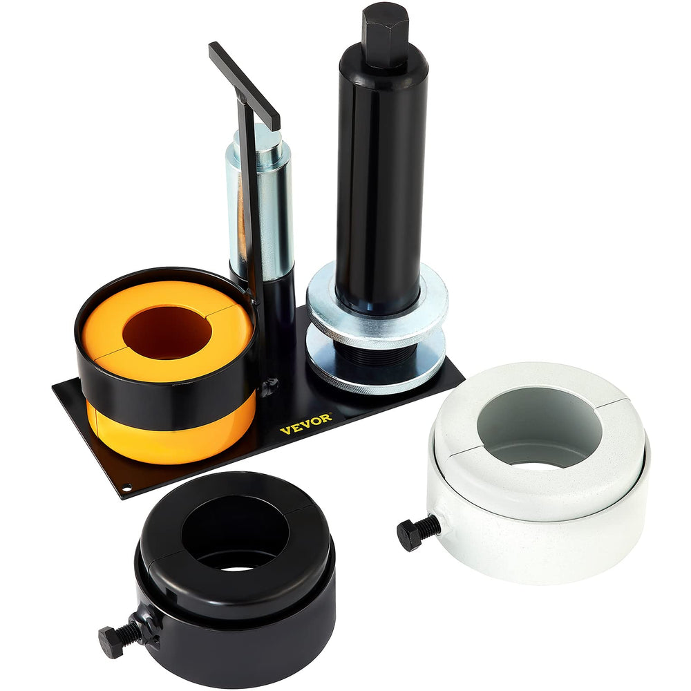 VEVOR size comparison with ruler showing clamshell diameters for correct fit selection