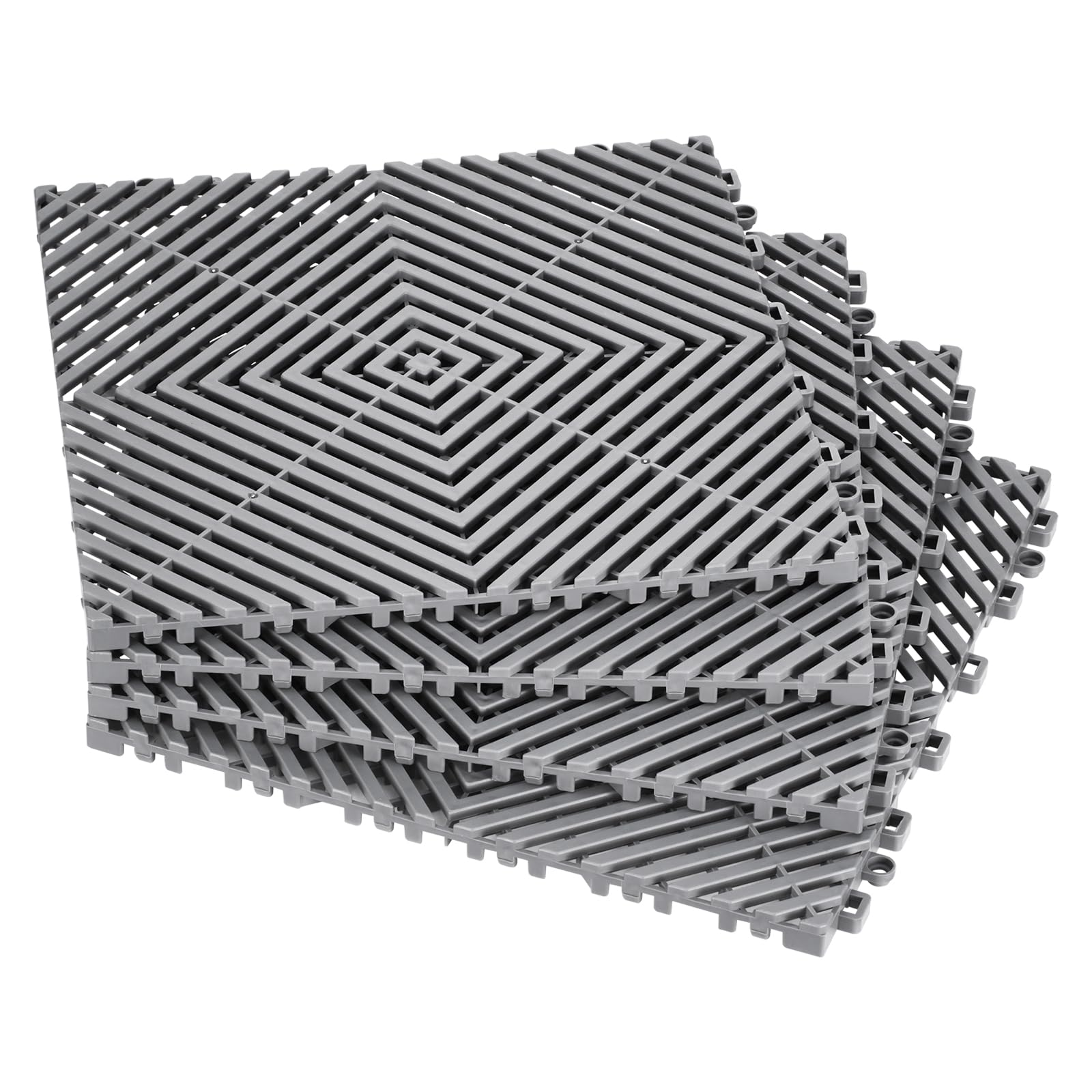 VEVOR size comparison with ruler showing each tile measures 12 by 12 inches