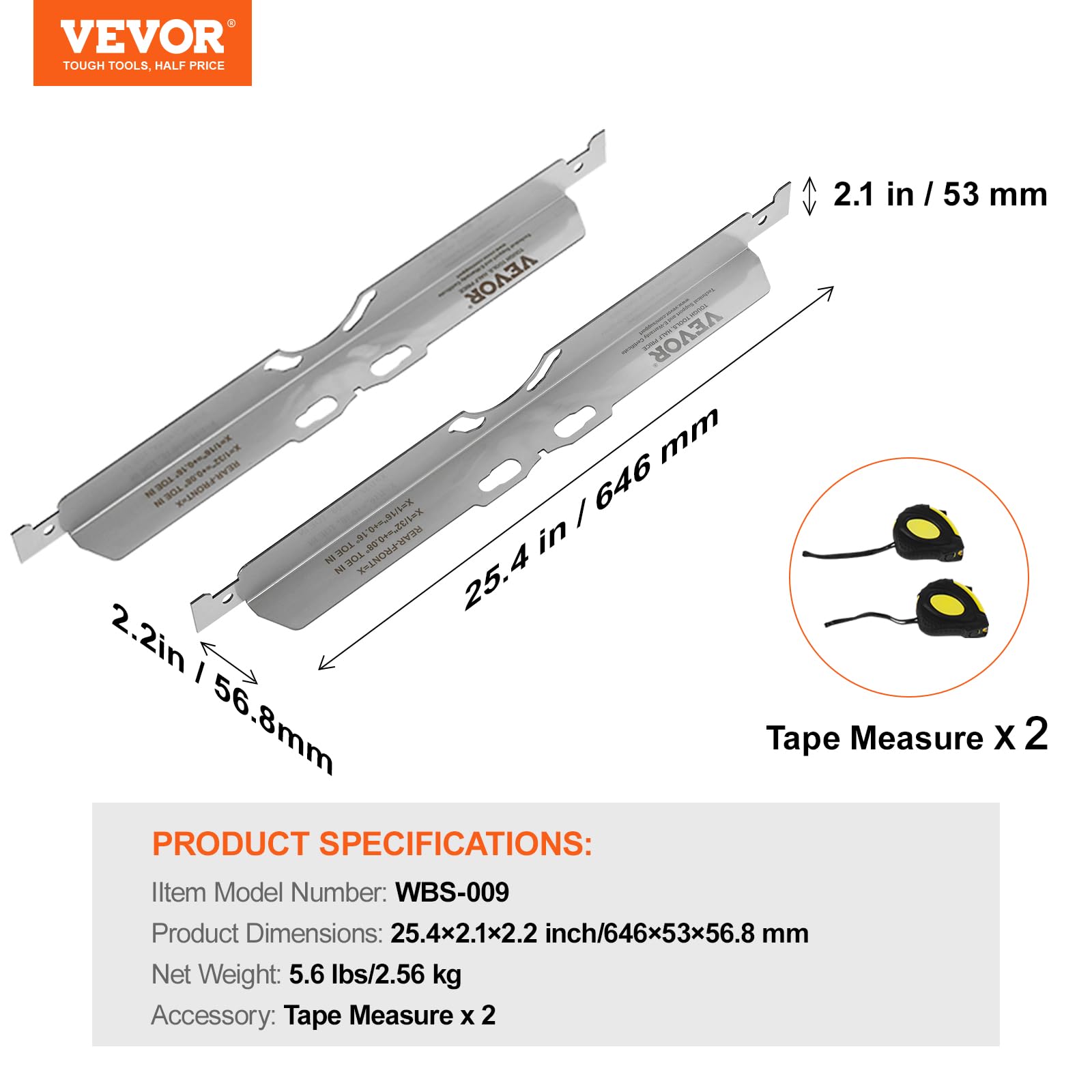 VEVOR size scale comparison illustrating compact transport and storage