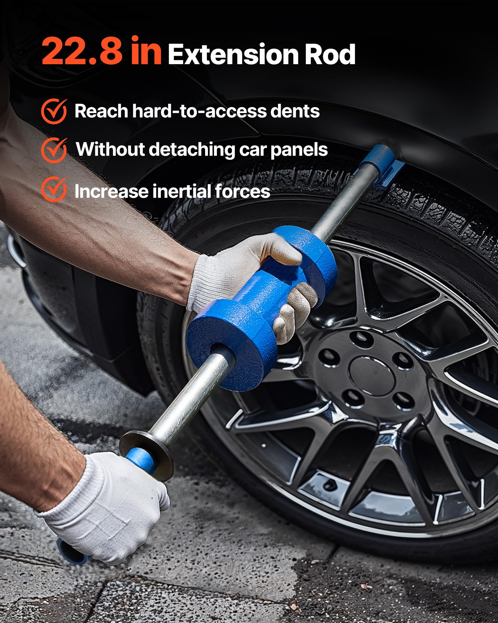 VEVOR stainless chain and connection points providing flexible pulling options