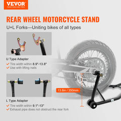 VEVOR rear stand full view showing reinforced frame for secure support