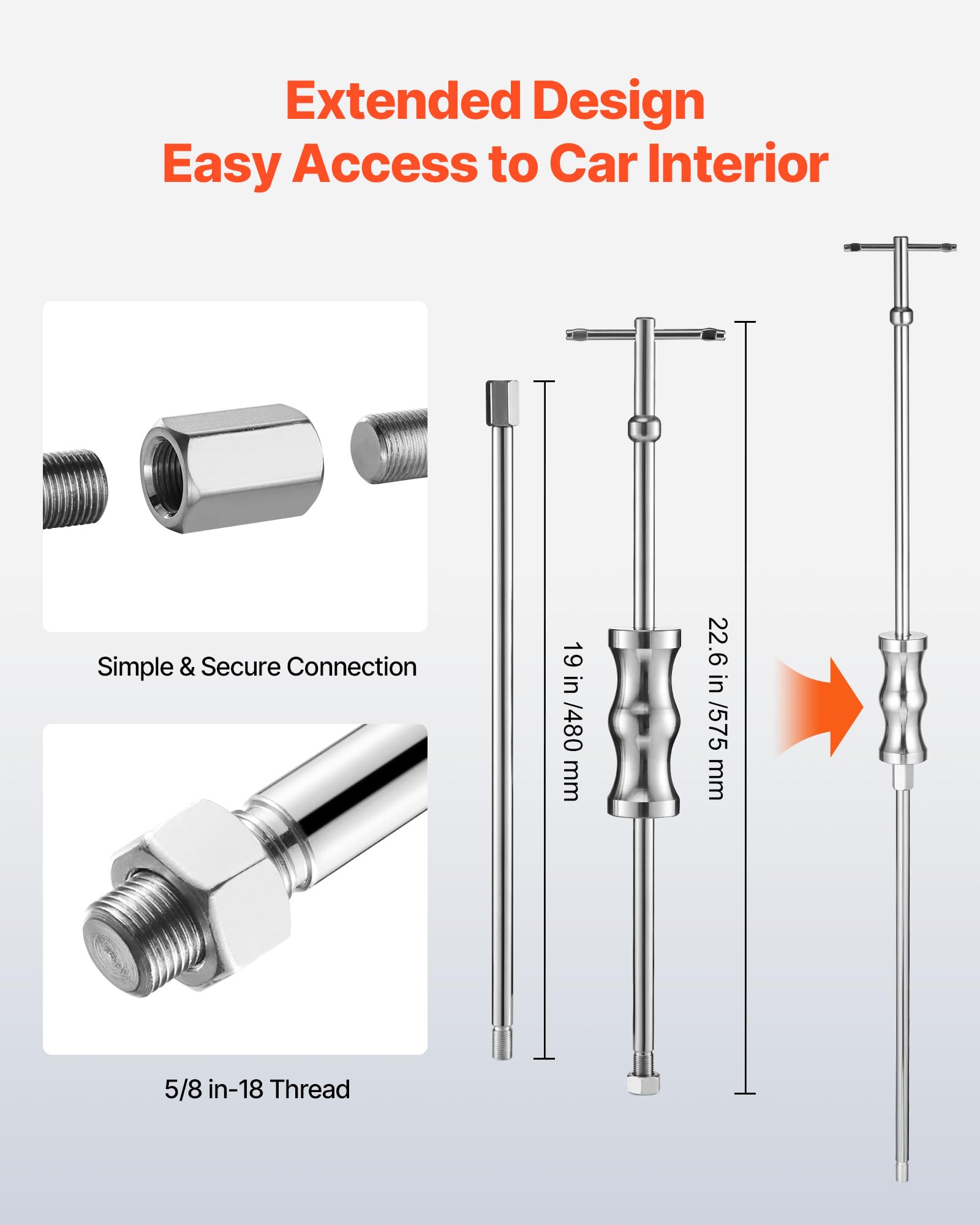 VEVOR steel cable adapter detail illustrating flexible pull option and strength