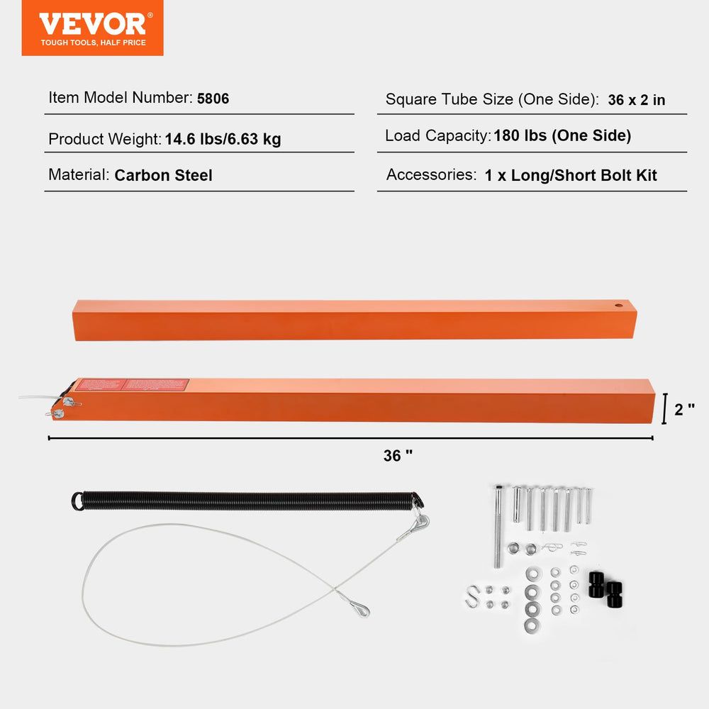 VEVOR beside ruler to show dimensions for confident fitment and measurement