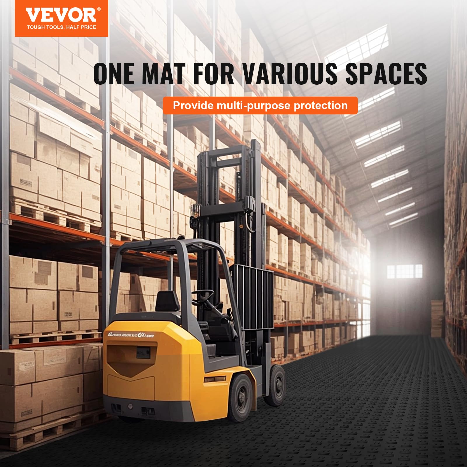 VEVOR diamond-pattern top texture providing non-slip grip and wear resistance