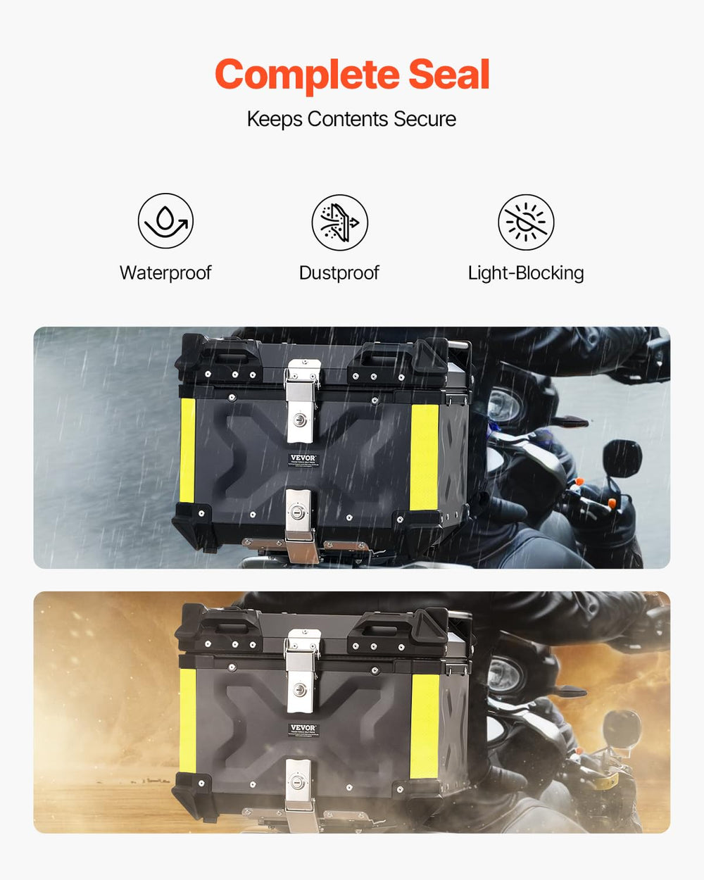 VEVOR leather lining detail providing cushioning for stored items