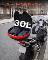 VEVOR top case mounted on motorcycle improving cargo capacity