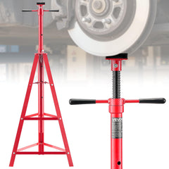 VEVOR front view of tripod stand showing sturdy triangular base and capacity benefit