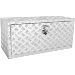 VEVOR underbody box front view showing secure lock and low profile