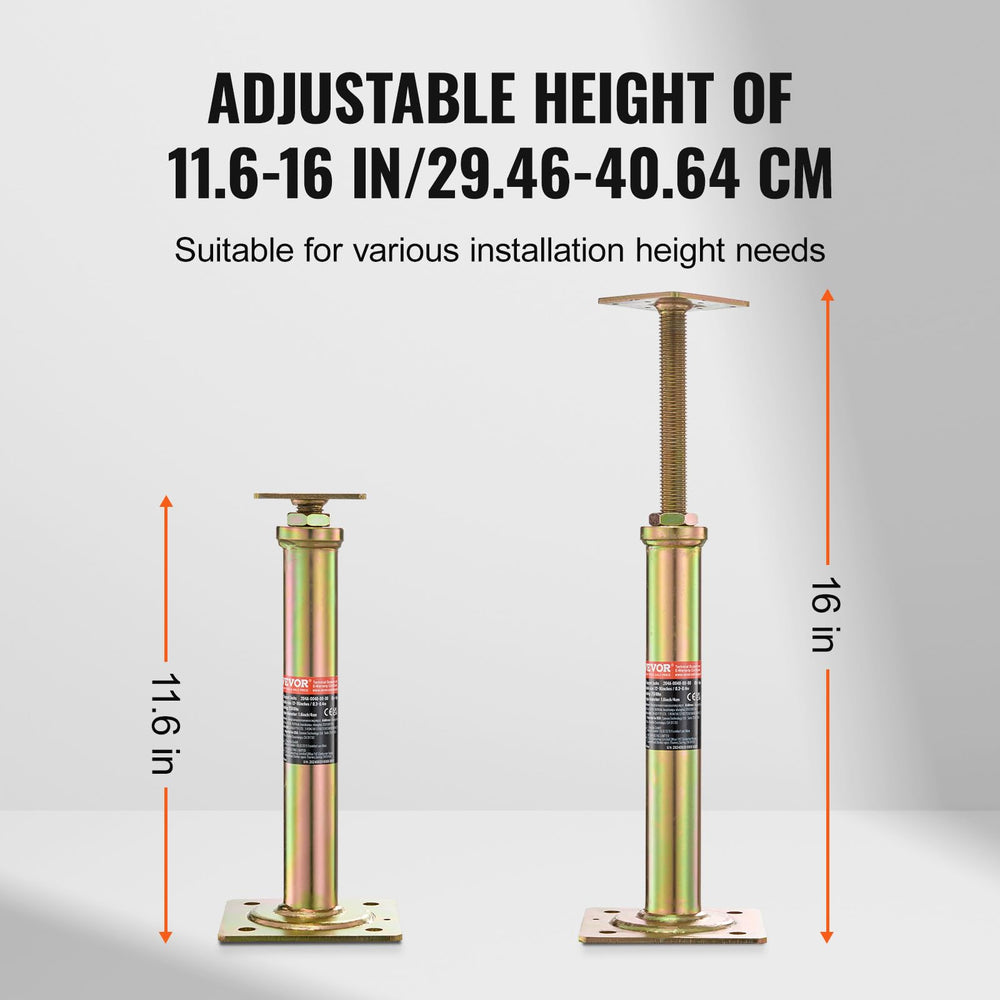 VEVOR welded base plate detail offering secure attachment and faster setup