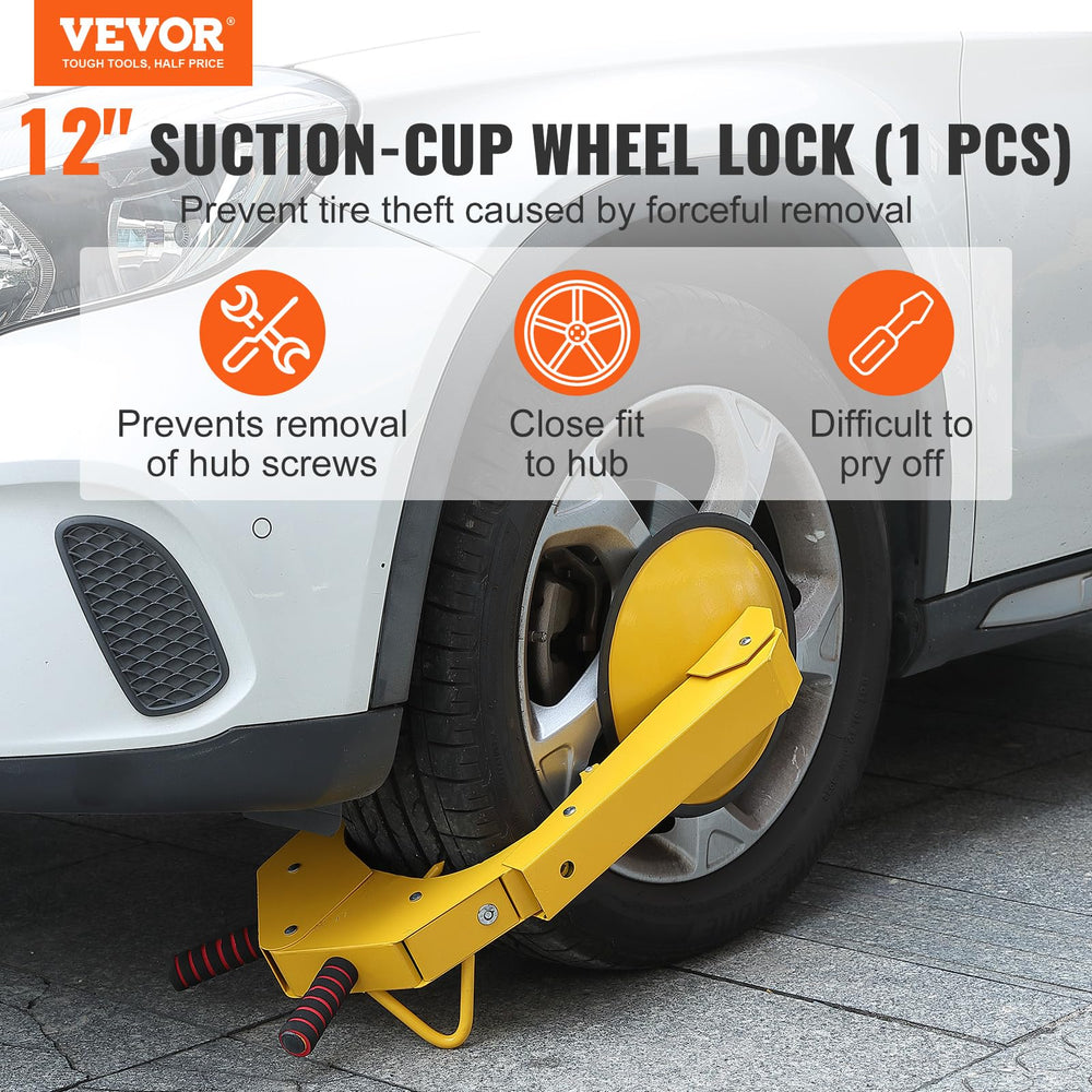 VEVOR close-up of large rubber suction cup protecting lug nuts