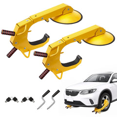 VEVOR wheel lock front view showing full clamp and visible deterrent