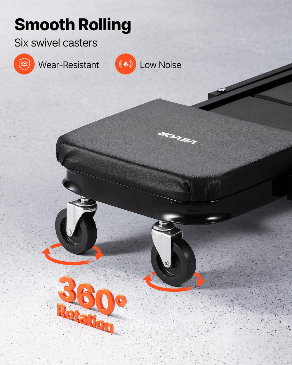 VEVOR Z-shaped rolling stool in garage for quick movement and efficient shop workflows
