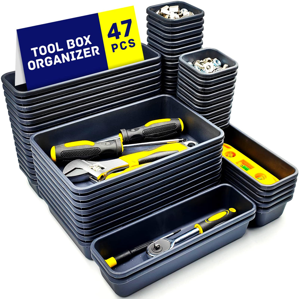 Vexercisehoop front view of full 47-piece tray kit showing organized benefit