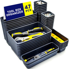 Vexercisehoop front view of full 47-piece tray kit showing organized benefit