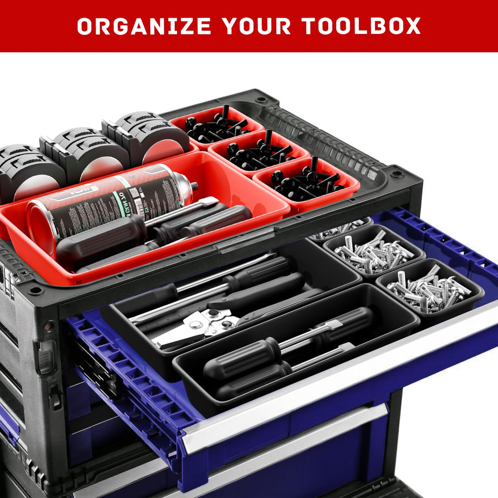 Vexercisehoop interlocked trays inside a drawer preventing rattling