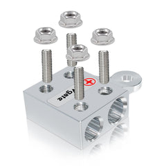 Vgate close-up of threaded stud with clean threads for secure ring-terminals