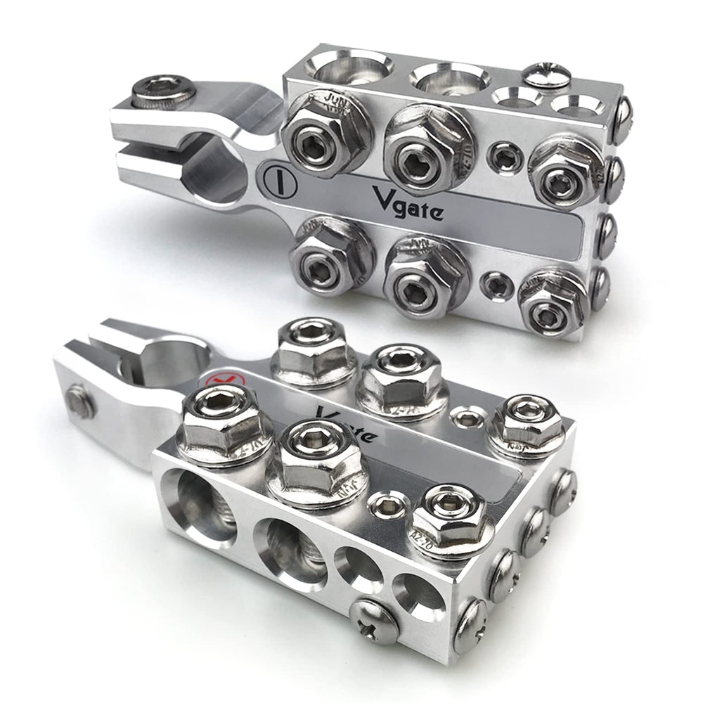 Vgate front view distribution block showing organized multi-way layout and cleaner wiring