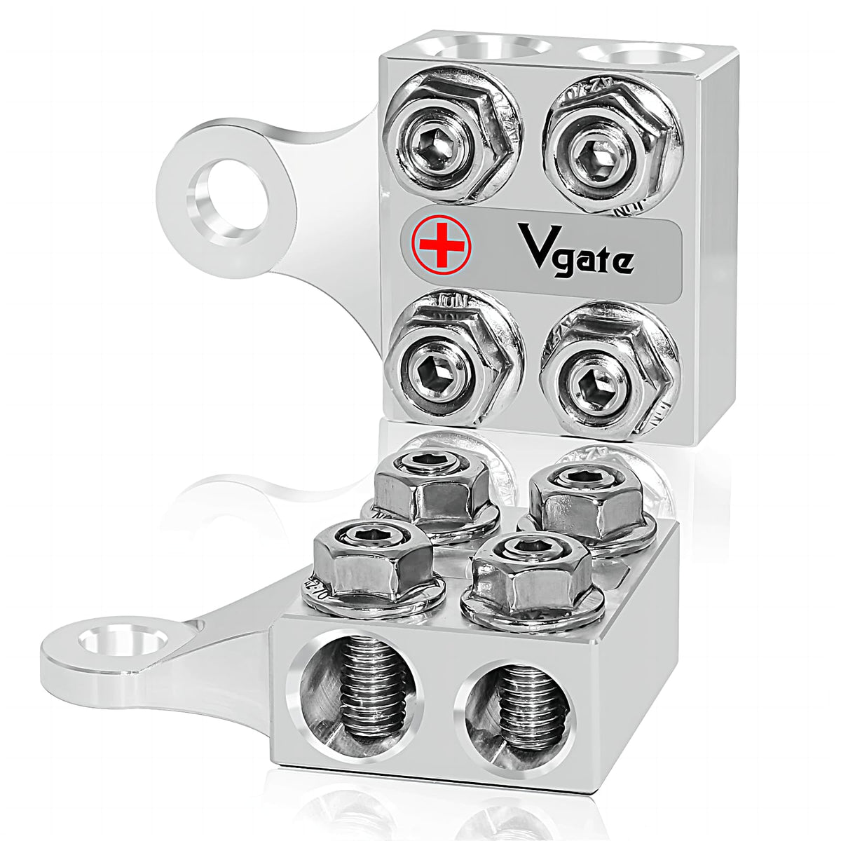 Vgate front view of 8-way terminal block showing organized connection points and durability
