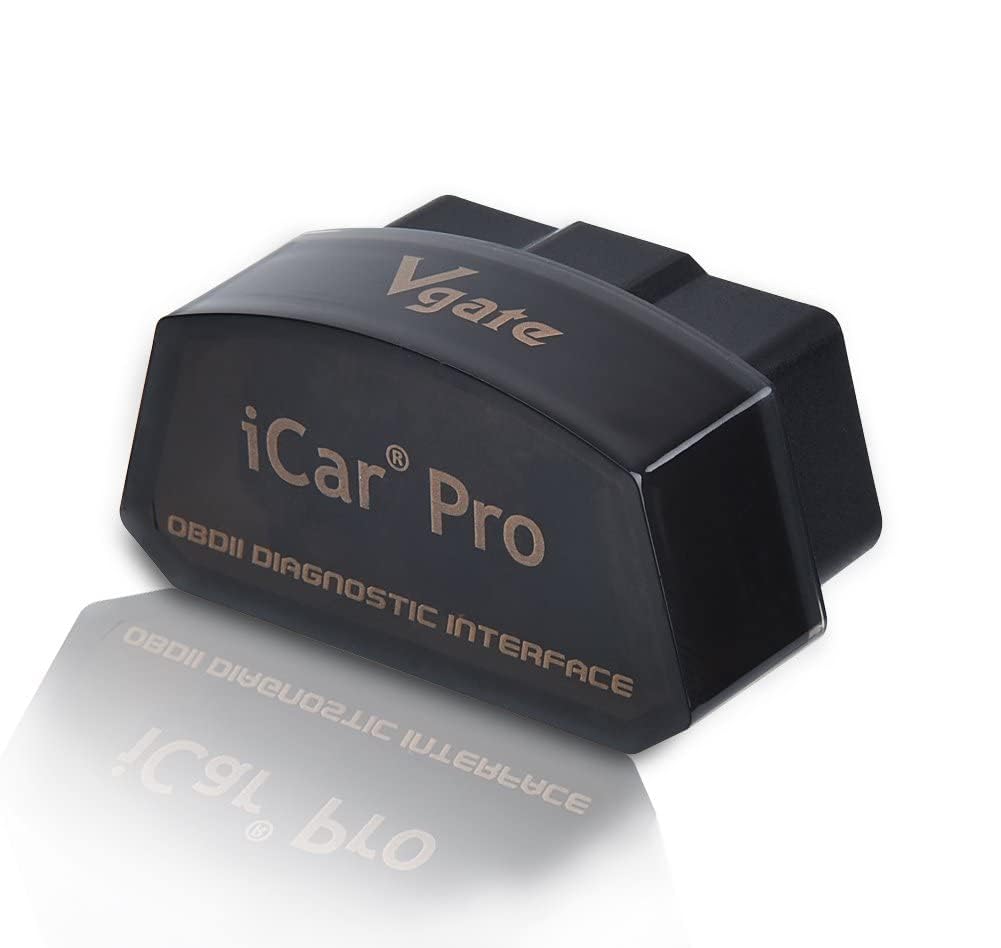 Vgate iCar Pro in garage setting helping DIY mechanic diagnose check engine light
