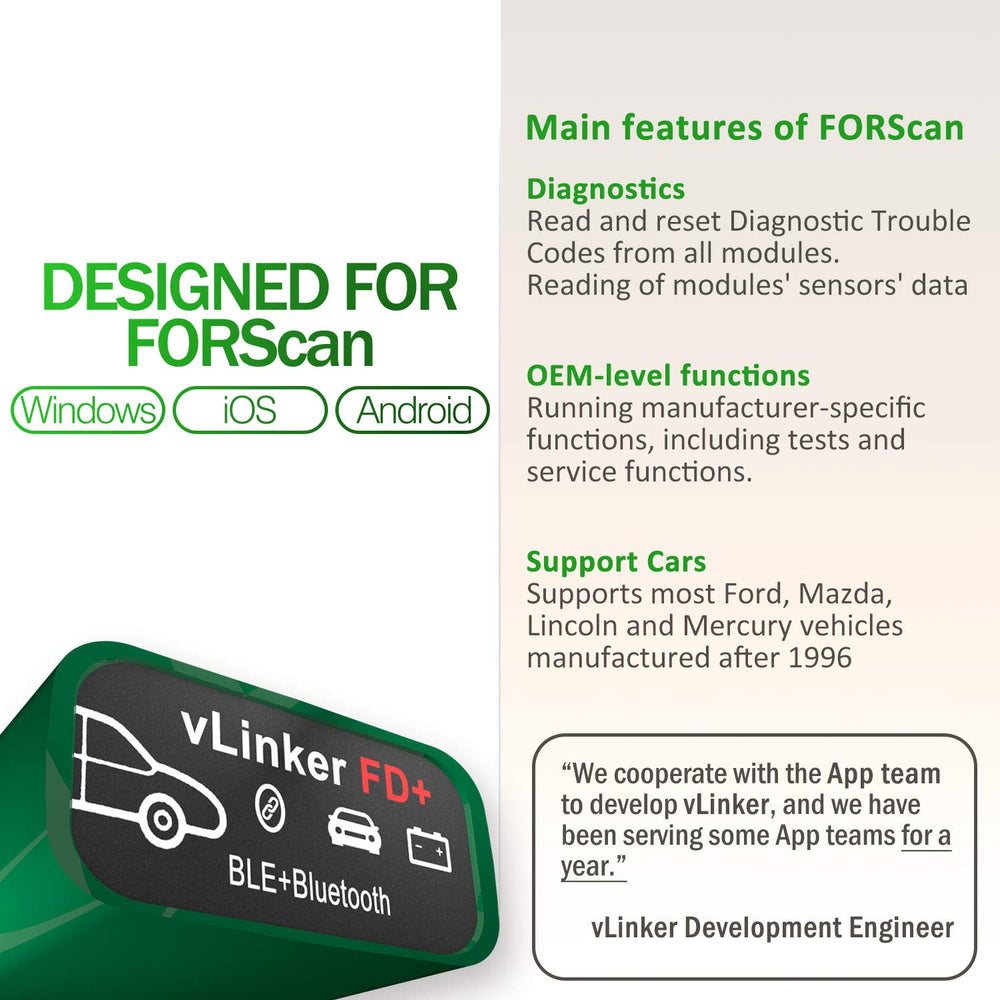 Vgate vLinker FD Plus internal board close-up highlighting robust build and speed benefit