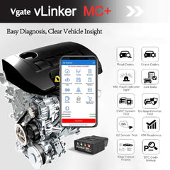 Vgate vLinker MC+ plugged into car OBD port demonstrating installation benefit