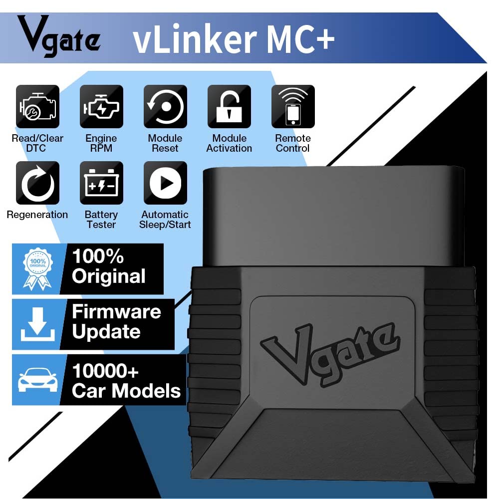Vgate vLinker MC+ streaming live vehicle data to tablet for real-time monitoring