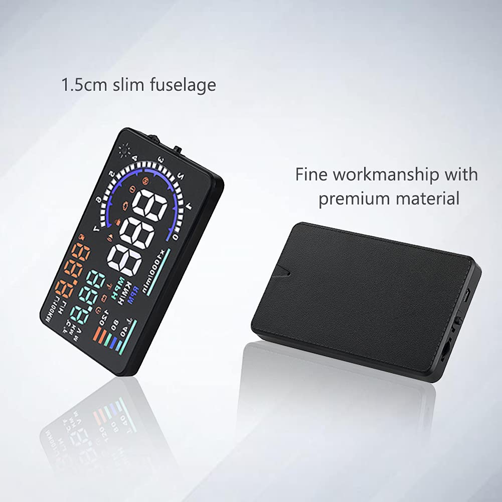 VGEBY HUD held in hand to show compact size and easy placement