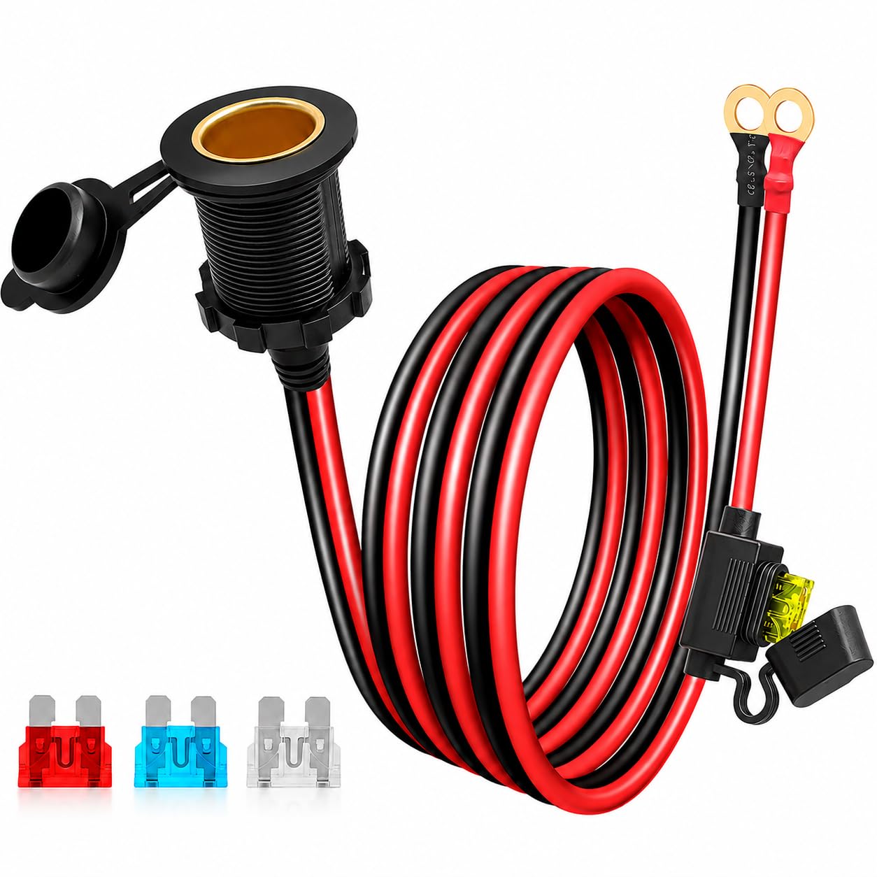 vgoviwin front view cigarette lighter socket showing durable housing and easy access