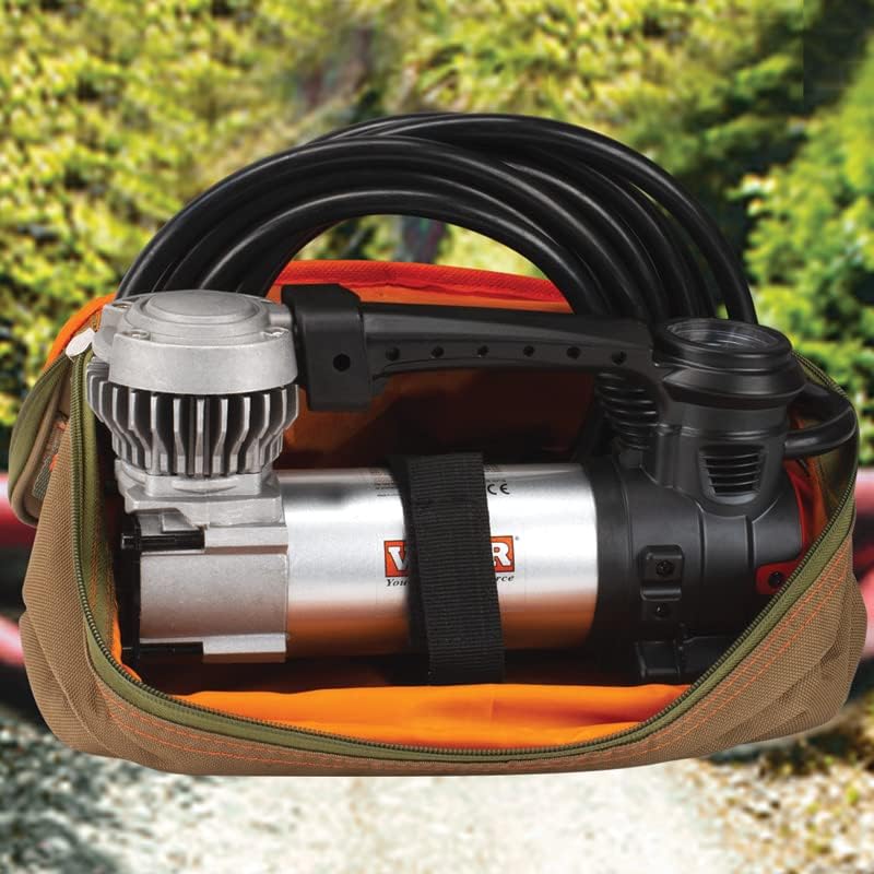 VIAIR 88P securely mounted in its hard carry bag for protected storage