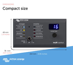 Victron Energy installed panel in vessel dashboard providing centralized system control
