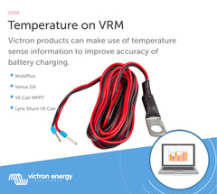 Victron Energy close-up of probe tip and wiring, illustrating durable sensor construction and accuracy