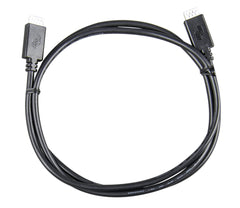 Victron Energy VE.Direct cable front connector showing compatibility and tidy connection