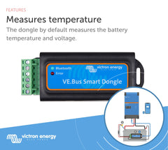 Victron Energy dongle held in hand showing size and portability benefit easy installation