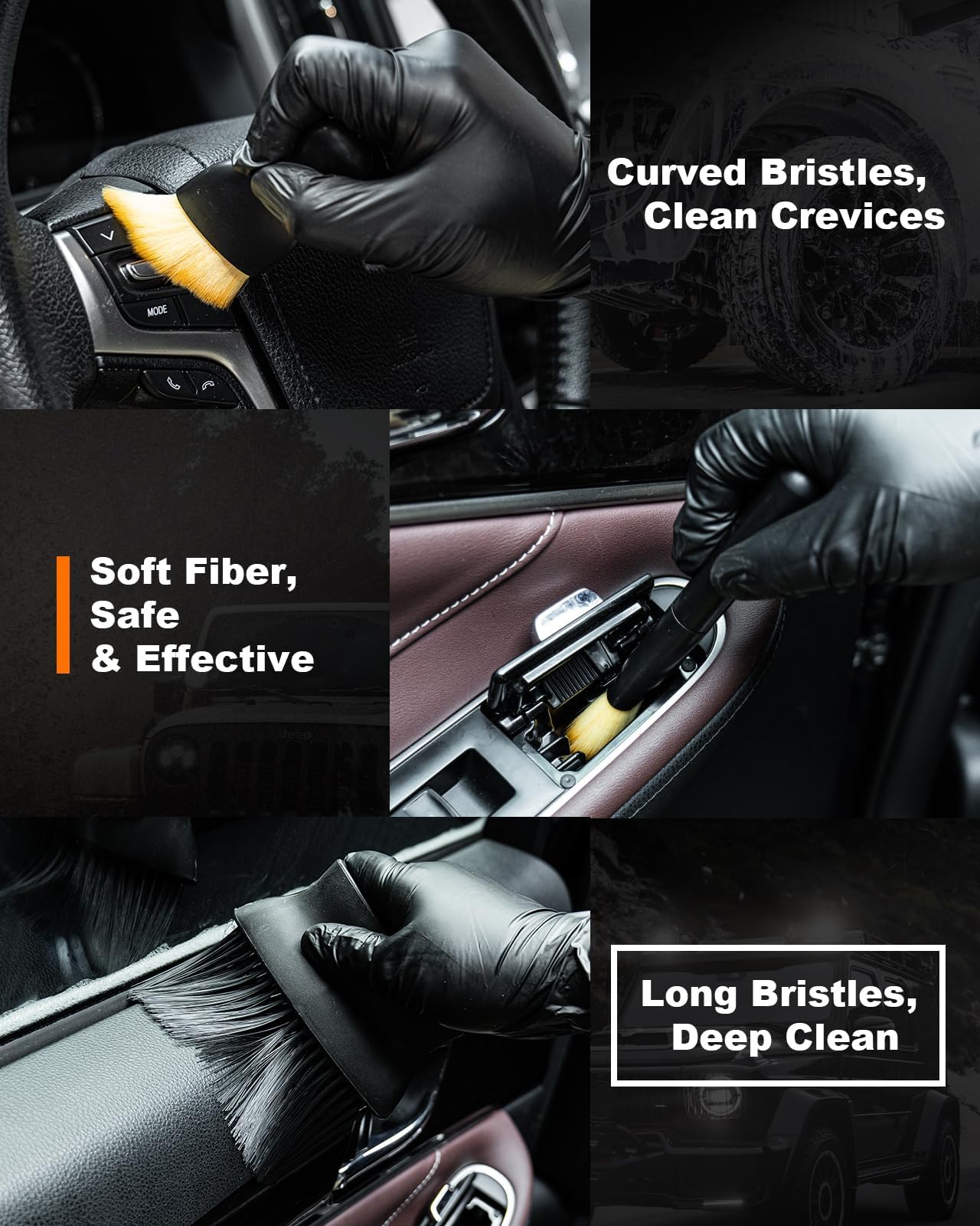 Viewmax cleaning gel molding in cupholder to lift crumbs
