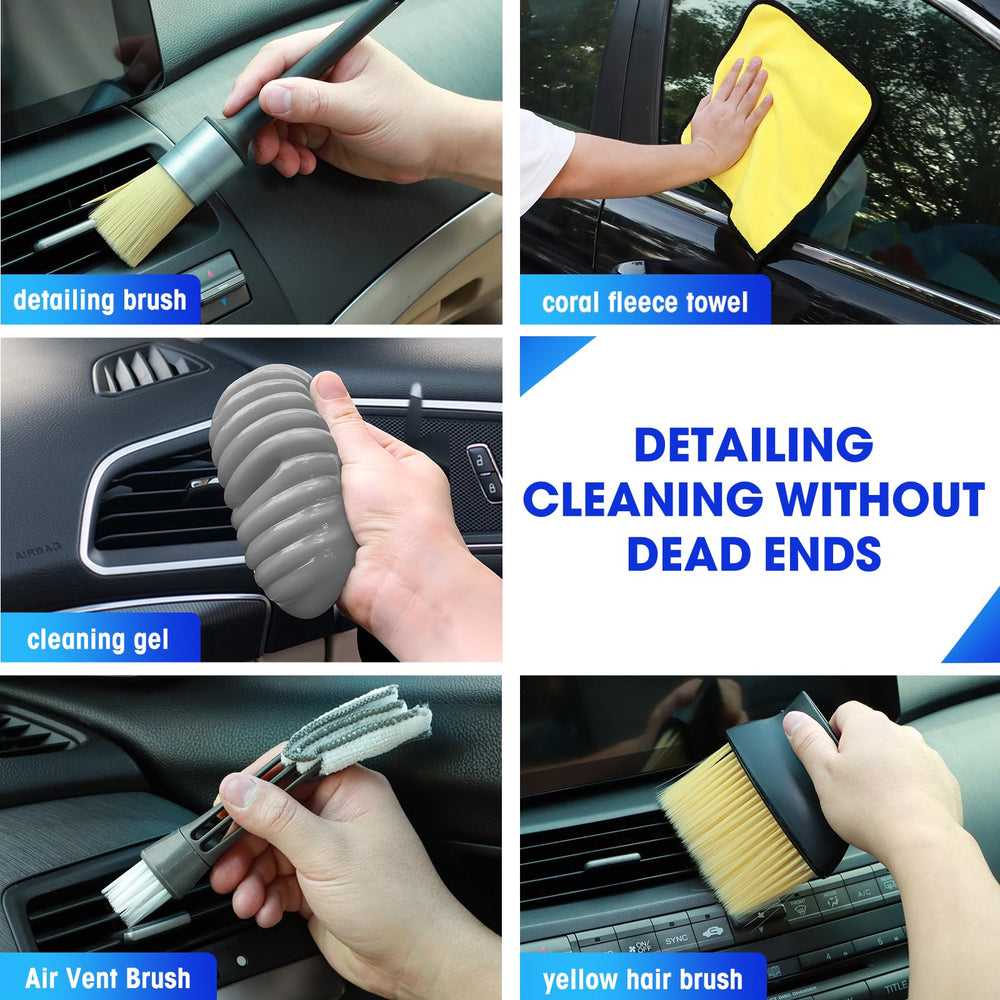 Viewsun cleaning gel and coral fleece towel for residue-free finish benefit