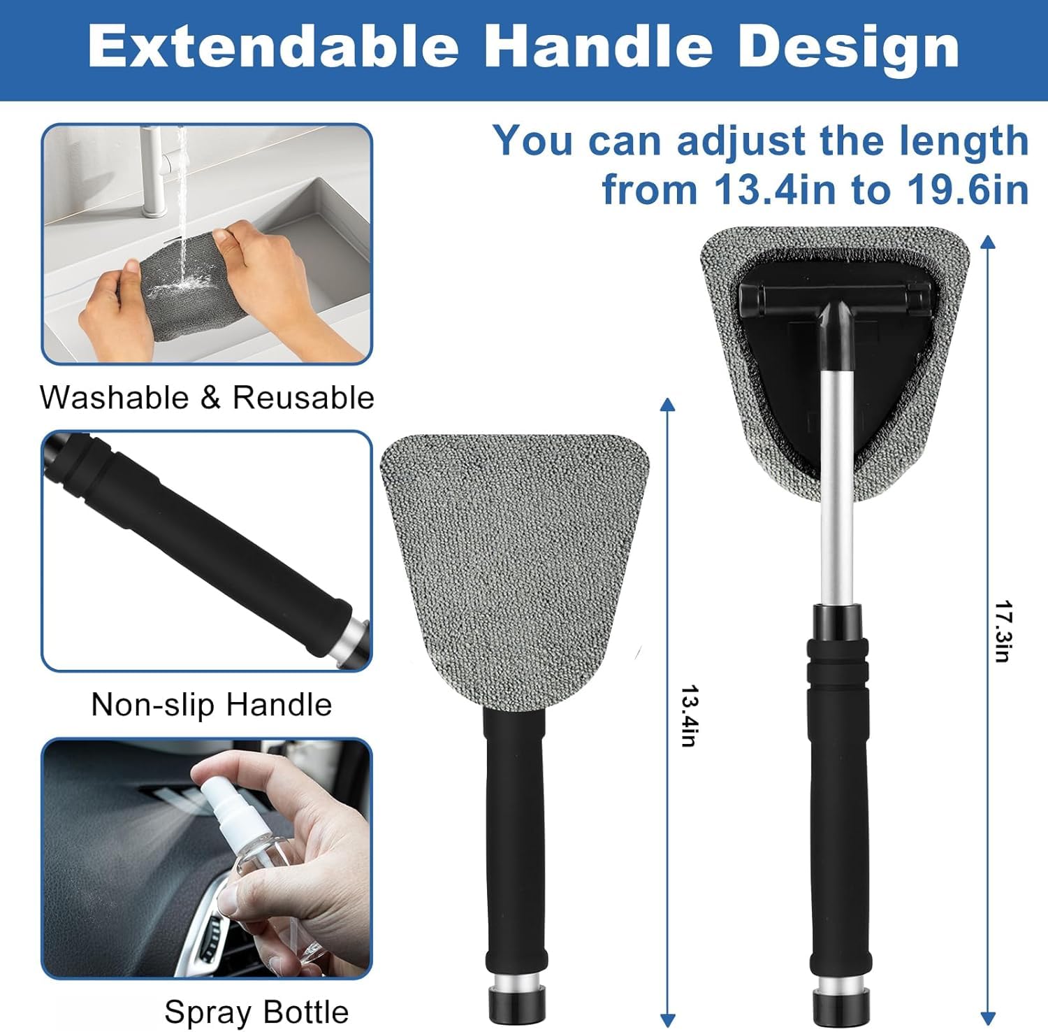 Viewsun detailing brushes arranged to show sizes for precision cleaning benefit