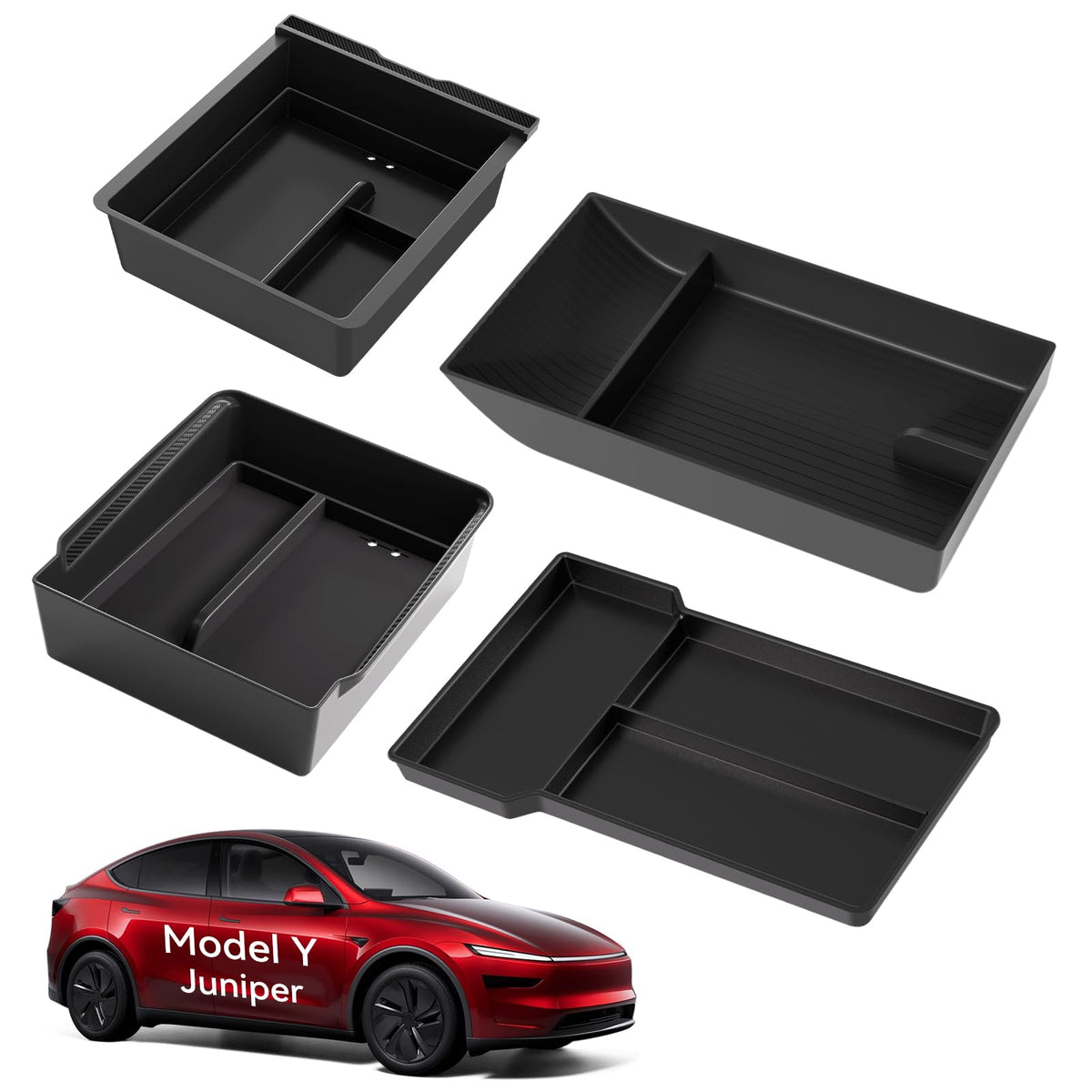 VIHIMAI front packaging for Model Y Juniper organizer showing brand and neat storage benefits