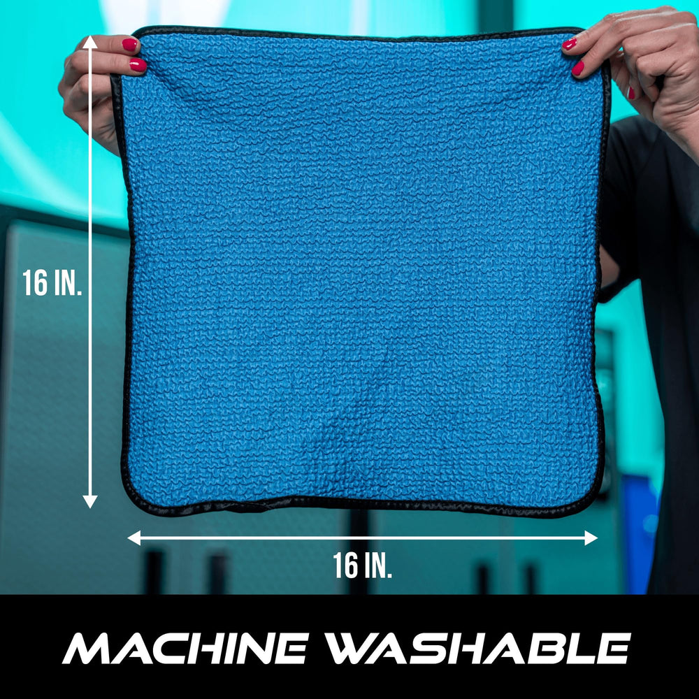 VIKING towel used on bathroom mirror offering streak-free home shine