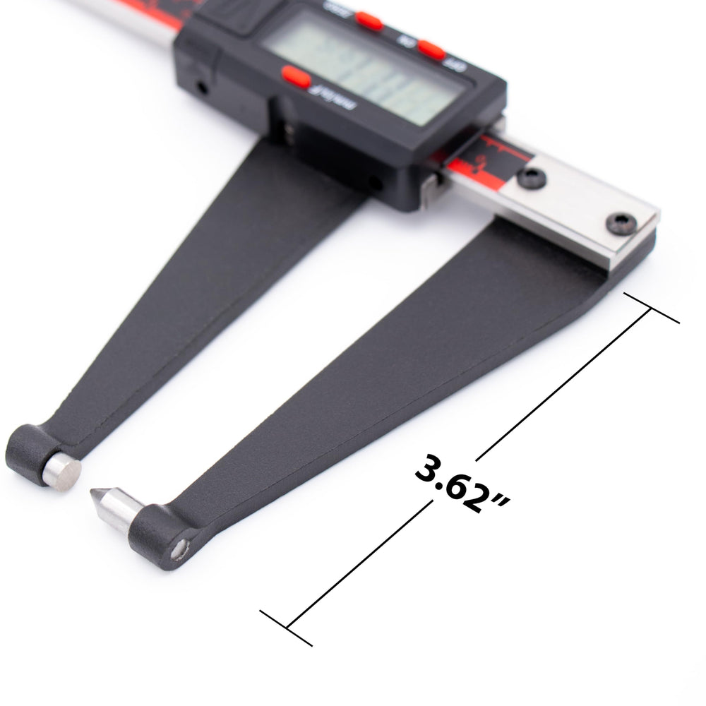 VINCA detailed shot of measuring jaws showing precision contact points for accurate thickness
