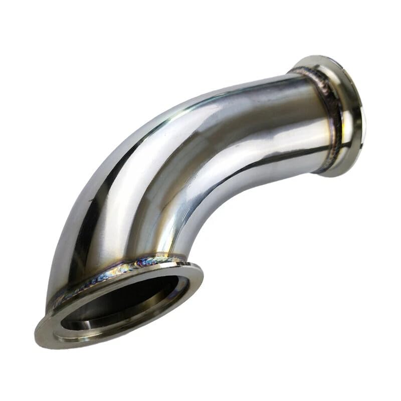 VINOJIU RACING front view elbow showing 3-inch V-band connection and durable finish