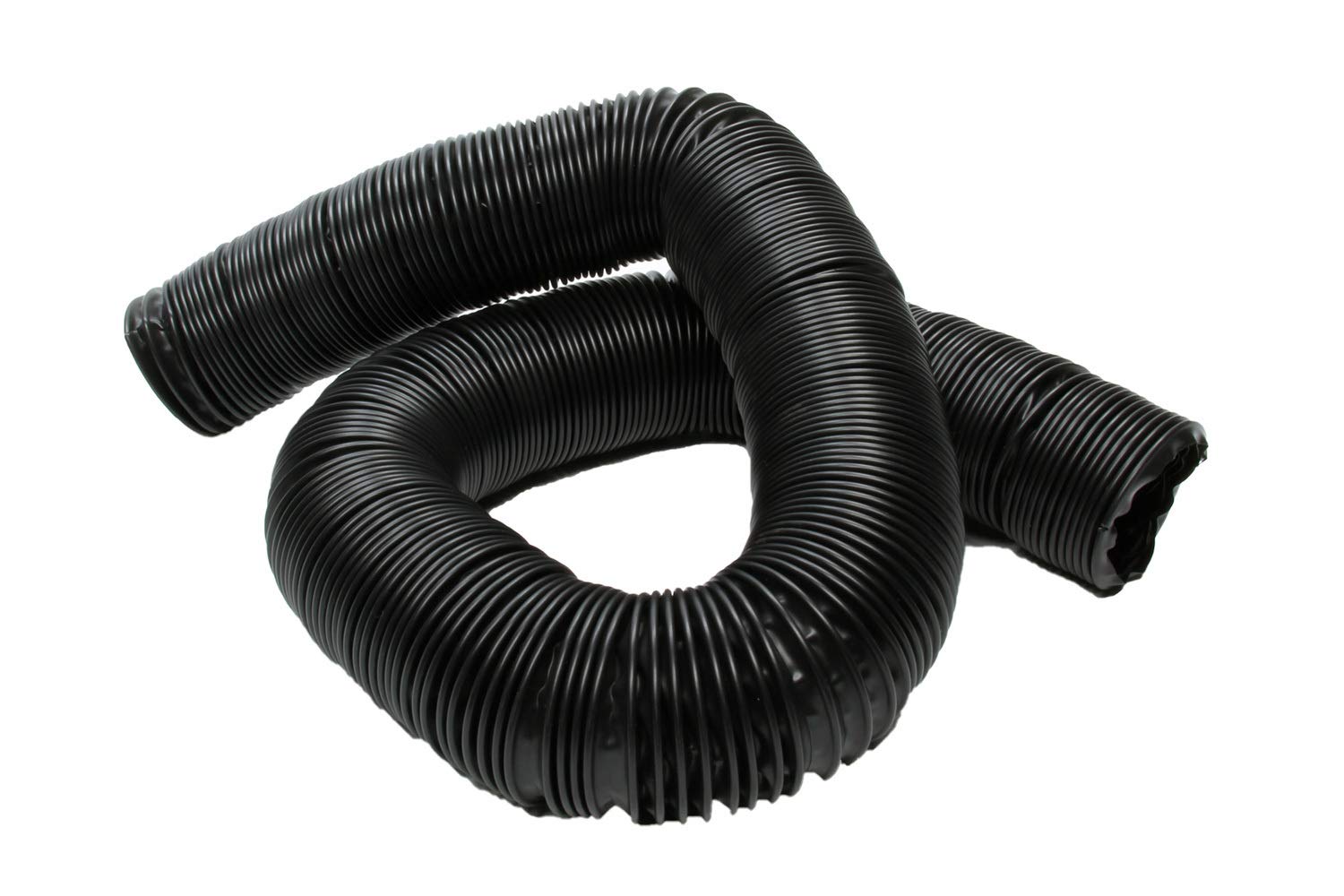 Vintage Air front view of 2-inch black duct hose showing flexible tubing and benefits