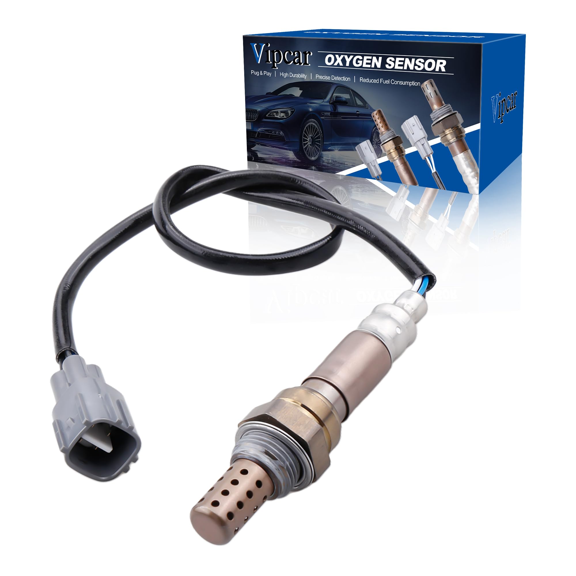 VIPCAR front view of oxygen sensor showing overall shape and fit benefit