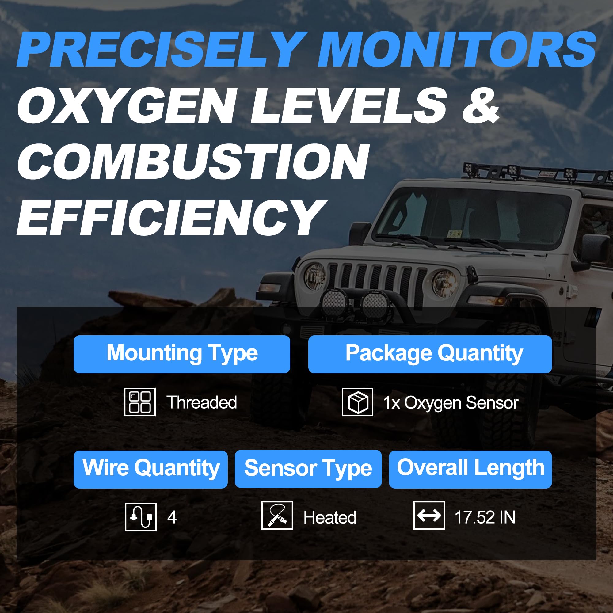 Vipcar oxygen sensor pre-coated threads detail for easier installation benefit