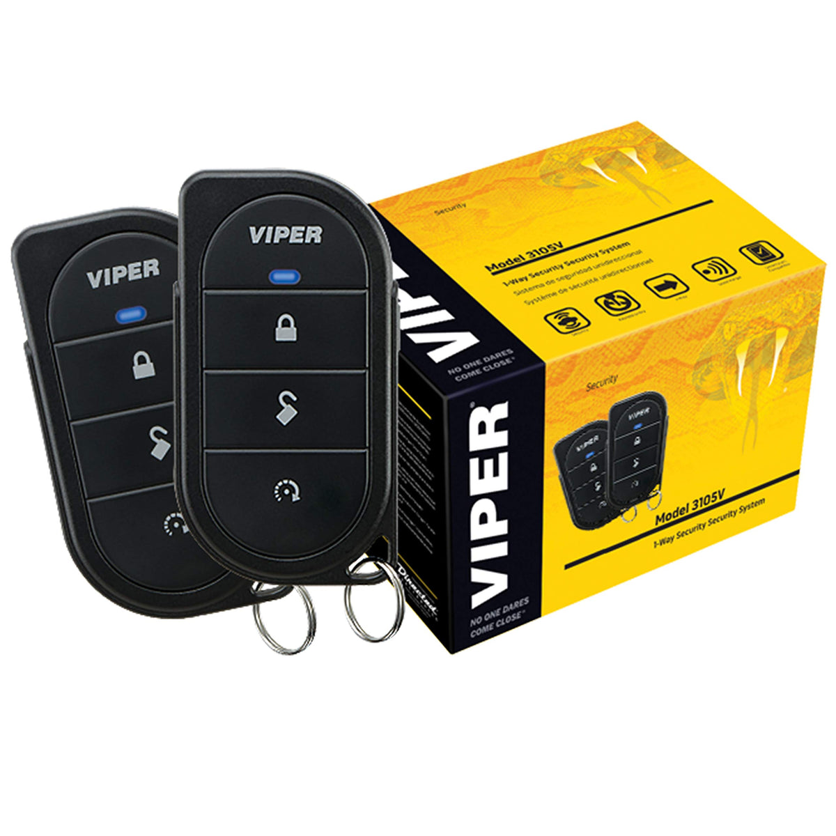 Viper remote fob front view showing clear buttons and reliable control